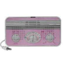 Pink Vintage Radio iPhone Speakers