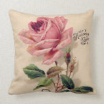 Pink Vintage Rose Pillows