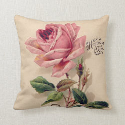 Pink Vintage Rose Pillows