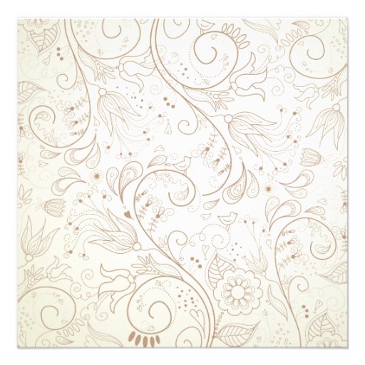 Pink Vintage Whimsy Floral Baby Shower Invitations