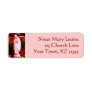 Pink Virgin Mary Statue Custom Return Address Label