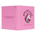Pink Volleyball Binders