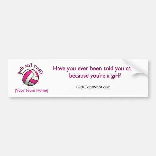 Pink Volleyball Bumper Stickers