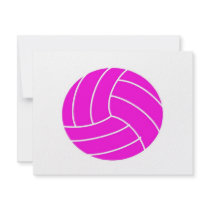 Pink Volleyball invitations
