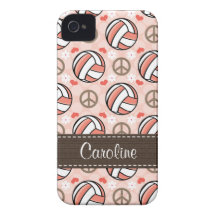 Pink Volleyball iPhone 4 Case Mate Covers