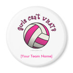 Pink Volleyball Magnets