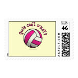 Pink Volleyball Postage Stamp