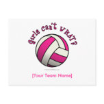 Pink Volleyball Postcards