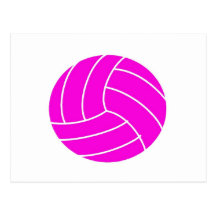 Pink Volleyball Postcard