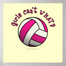 Pink Volleyball Print