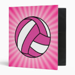 Pink Volleyball Vinyl Binder