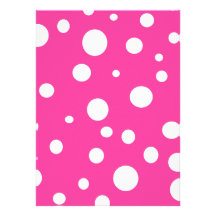 Pink w White Polka Dots Customizable Fashion Invites