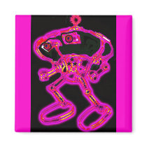 Pink Wacky Smacky RoBoT MagNEAT-O magnets by 3DMOONMAN Pink Wacky Smacky RoBoT MagNEAT-O magnets