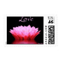 Pink Water Cactus Flower Love Postage postage