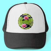 Pink Water Lilies hats by Artists4God Pink Water Lilies hats