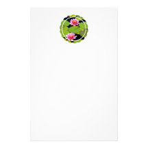 Pink Water Lilies Stationery Design