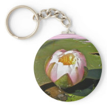 Pink Water-Lily Bud Keychain