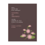 Pink Water Lily Contemporary Save The Date Wedding Post Card
