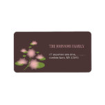 Pink Water Lily Elegant Contemporary Wedding Custom Address Labels
