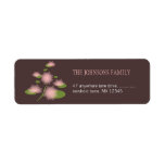 Pink Water Lily Elegant Contemporary Wedding Custom Return Address Label