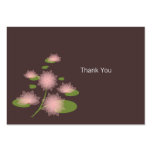 Pink Water Lily Elegant Simple Contemporary Thank  Business Card Templates