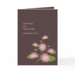 Pink Water Lily Elegant Simple Contemporary Weddin Greeting Card