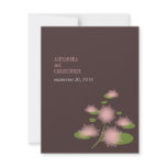 Pink Water Lily Elegant Simple Contemporary Weddin Invite