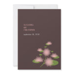 Pink Water Lily Elegant Simple Contemporary Weddin Custom Invites