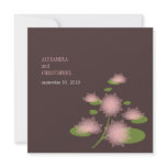 Pink Water Lily Elegant Simple Contemporary Weddin Personalized Invite