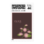 Pink Water Lily Elegant Simple RSVP Postage