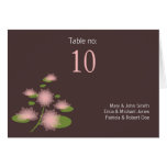 Pink Water Lily Elegant Simple Table Card
