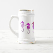 Pink Watercolor Seahorses Coffee Mugs