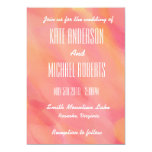 Pink Watercolor Wedding Invitation