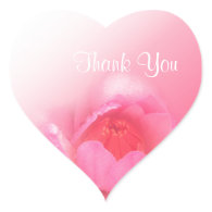 pink waterlily  thank you stickers