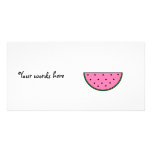 Pink watermelon slice photo greeting card