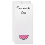 Pink watermelon slice rack card