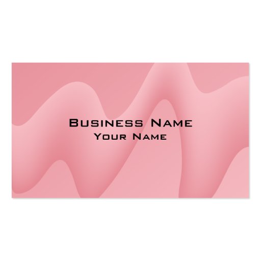Pink Wave Abstract Image. Business Card (front side)