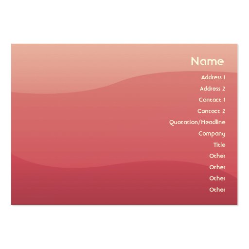 Pink Waves - Chubby Business Card Templates