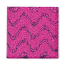 pink waves magnets by DonnaGraysonAbstract pink waves magnets