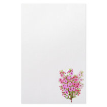 Pink Waxflower Bouquet Stationery by twopurringcats Pink Waxflower Bouquet Stationery