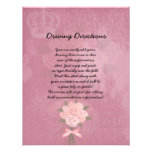 Pink Wedding Bouquet  Informational Sheet Custom Invites