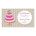 pink Wedding Cake makers business Cards business cards