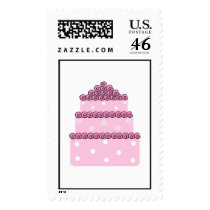 Pink Wedding Cake Postage