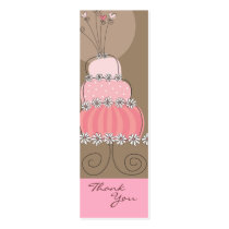 Pink Wedding Cake Thank You / Gift Tag / Favors business cards