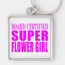 Pink Wedding Favors & Thanks : Super Flower Girl Keychains