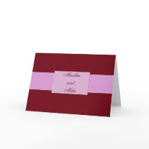 Pink Wedding Invitation Greeting Cards