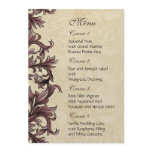 pink wedding menu