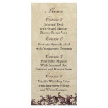 pink  Wedding menu