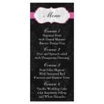 pink  Wedding menu