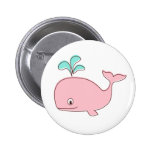 Pink Whale Button